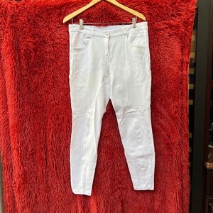 HR Farm White women's riding breeches full seat